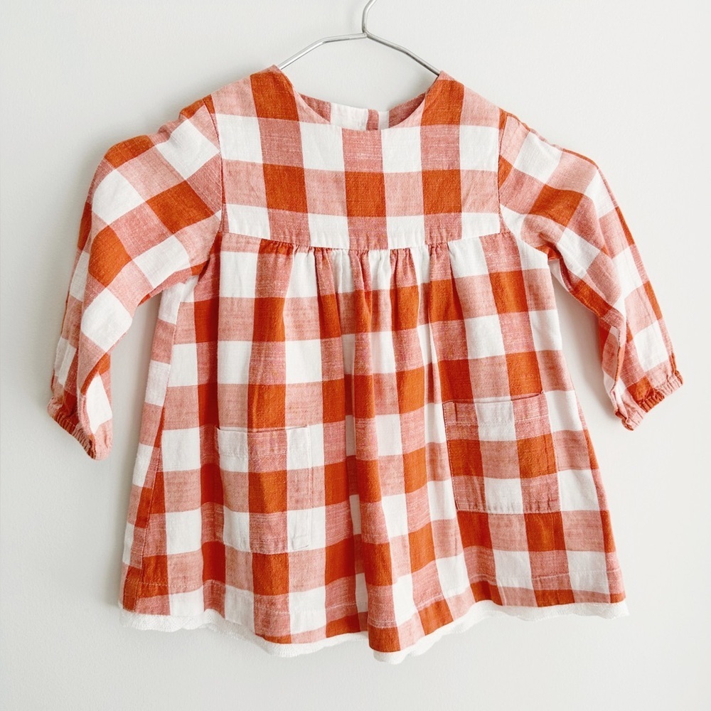 Beautiful Little Cotton Clothes, Baby/Toddler Gingham Dress - Picture 3 of 14